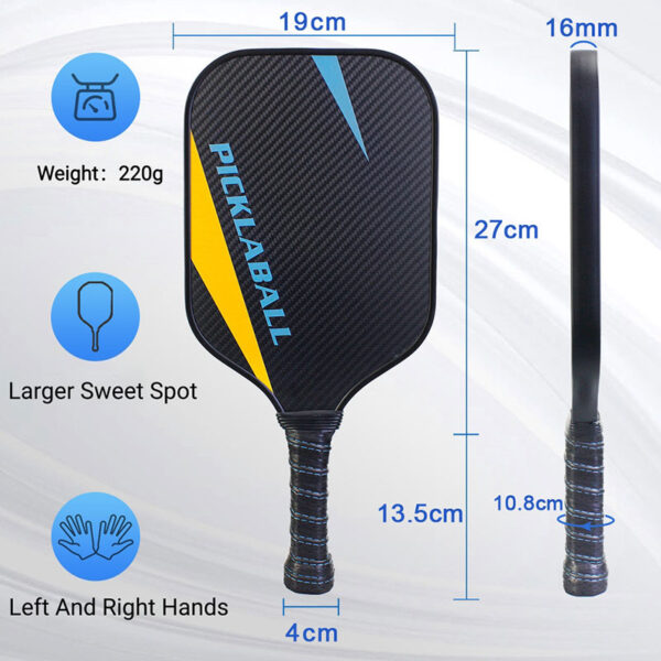 Kevlar Pickleball Paddle Hot-Pressed Durable Honeycomb Core 10 Kevlar Pickleball Paddle Hot-Pressed Durable Honeycomb Core 10