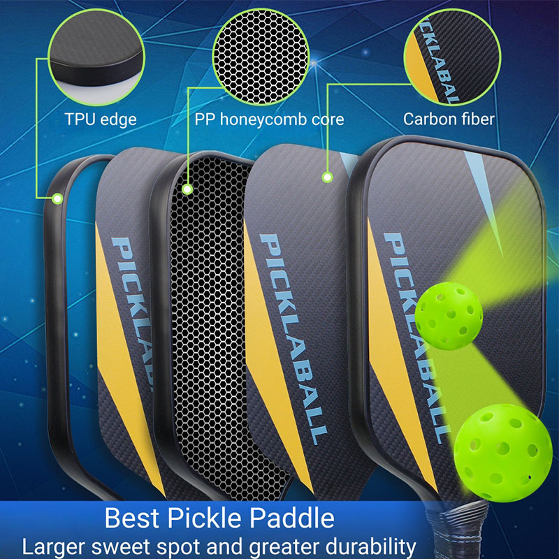 Kevlar Pickleball Paddle Hot-Pressed Durable Honeycomb Core 12